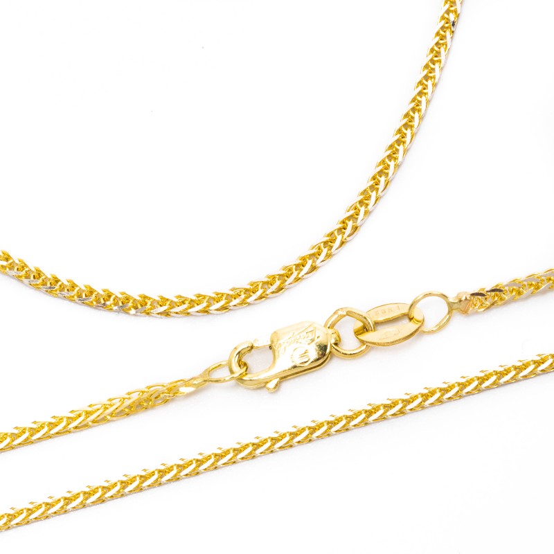 Złoty łańcuszek 585 splot lisi ogon 45/50 cm