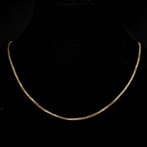 Złoty łańcuszek 585 splot lisi ogon 45/50 cm