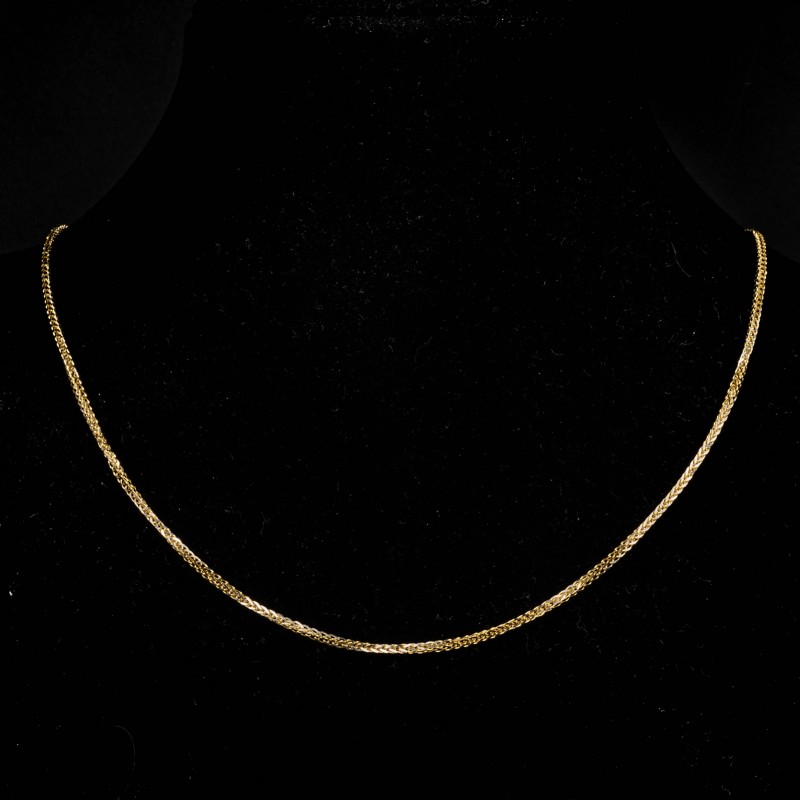 Złoty łańcuszek 585 splot lisi ogon 45/50 cm