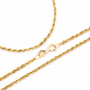 Złoty łańcuszek 585 splot  Korda 45 cm