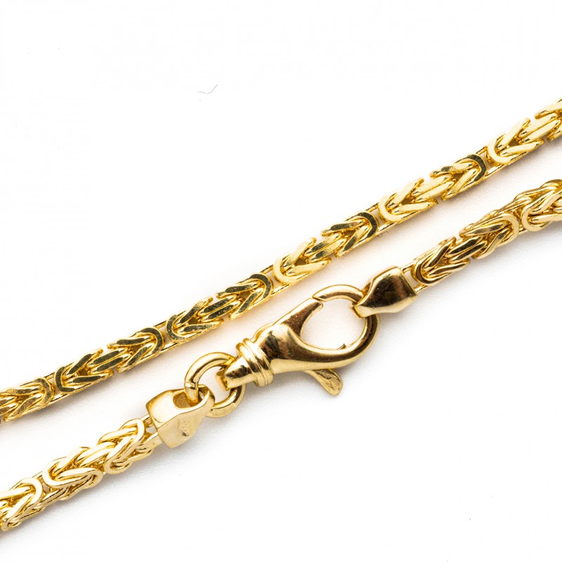 Złota bransoletka 585 Splot Królewski