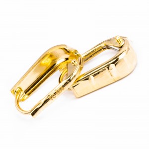 Złote kolczyki 585 lustrzana belka