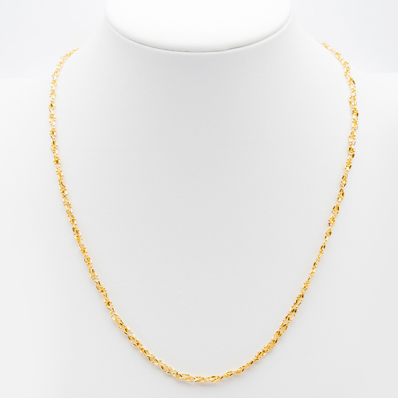 Srebrny pozłacany łańcuszek 925 fantazyjny