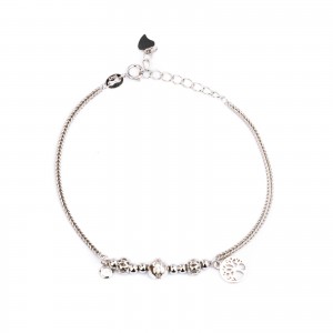 Srebrna bransoletka 925 kulki drzewko szczęścia