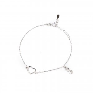 Srebrna bransoletka 925 nieskończona miłość