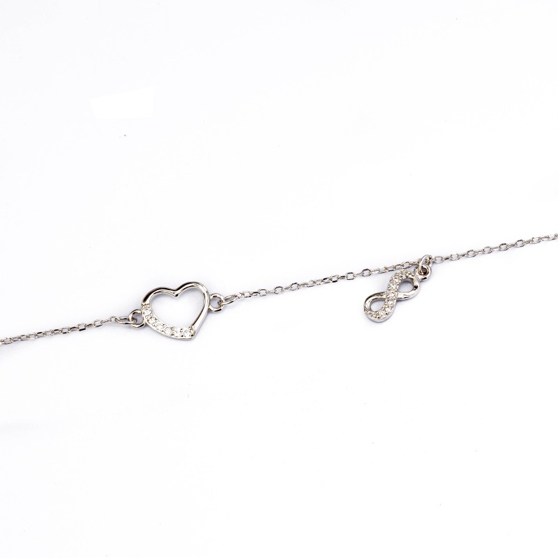 Srebrna bransoletka 925 nieskończona miłość