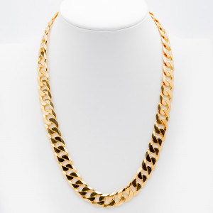 Srebrny pozłacany łańcuszek pancerka