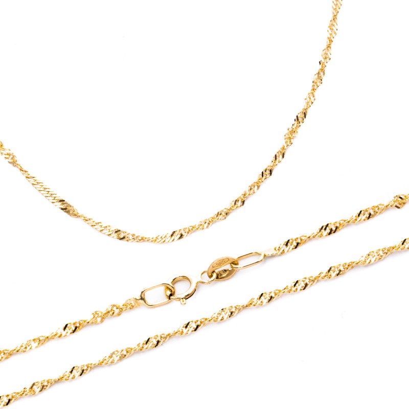 Złoty łańcuszek 585 singapur