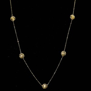 Złoty naszyjnik 585 Róża Miłości