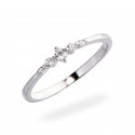 Srebrny pierścionek 925 z białą cyrkonią