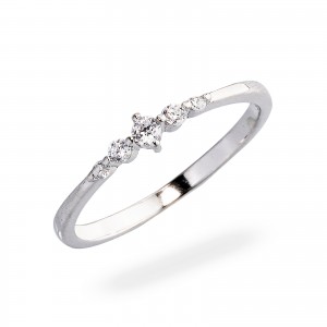 Srebrny pierścionek 925 z białą cyrkonią Galaxy