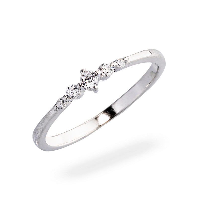 Srebrny pierścionek 925 z białą cyrkonią Galaxy