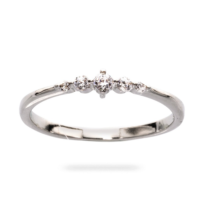 Srebrny pierścionek 925 z białą cyrkonią Galaxy