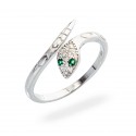 Srebrny pierścionek 925 damski z białą cyrkonią