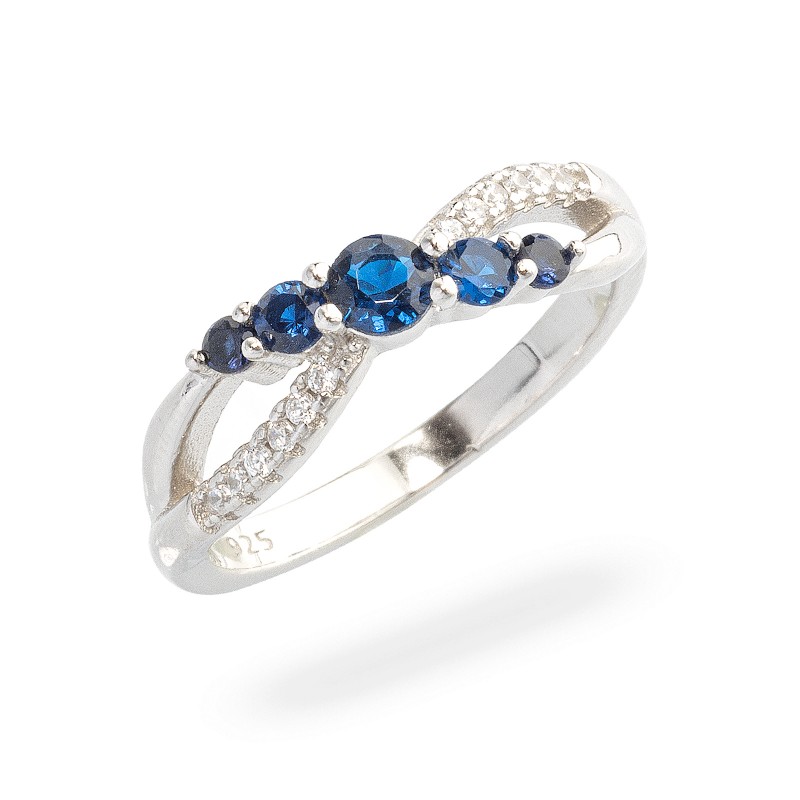 Srebrny  pierścionek 925 nieskończoność cyrkonia