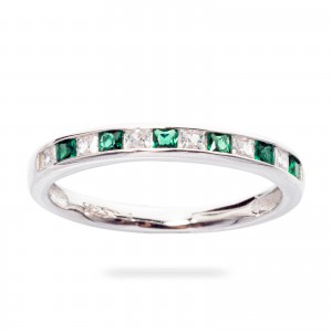 Srebrny pierścionek 925 Green Verde