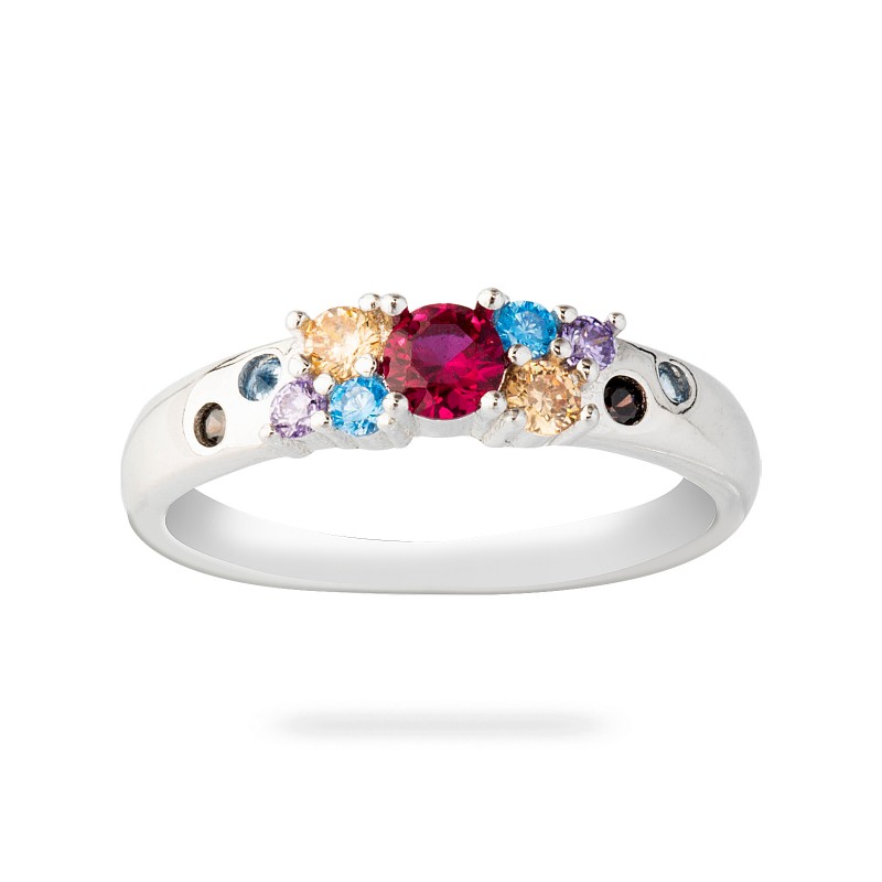 Srebrny pierścionek 925 Colorato cyrkonia