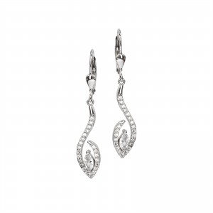 Srebrne kolczyki 925 Stivale cyrkonia bigiel