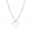 Srebrny naszyjnik 925 zawieszka serce kolorowe cyrkonie