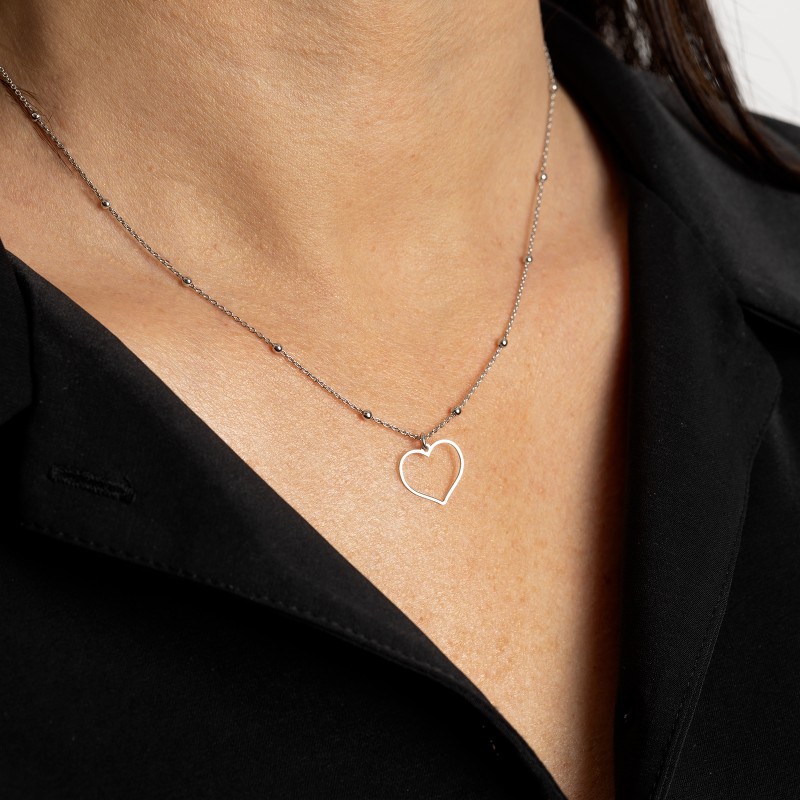 Srebrny naszyjnik 925 zawieszka serce