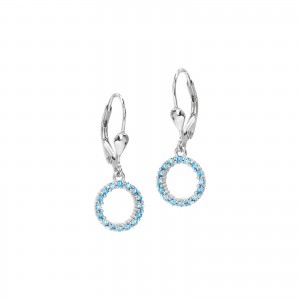 Srebrne kolczyki 925 Blu Circle bigiel