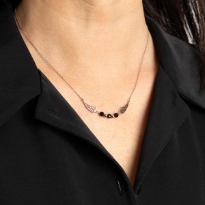 Srebrny naszyjnik 925 podwójne skrzydła