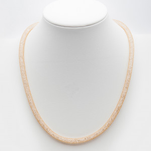 Srebrny pozłacany naszyjnik Calza z cyrkoniami