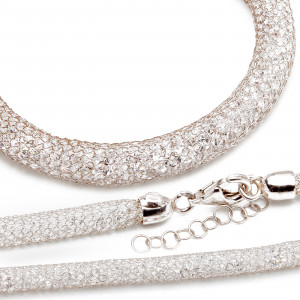 Srebrna bransoletka Calza z cyrkoniami