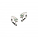 Srebrne kolczyki 925 błyszczący okrąg Galaxy cyrkonia