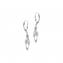 Srebrne kolczyki 925 Spiralny Liść