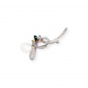 Srebrna broszka 925 Perłowa Róża