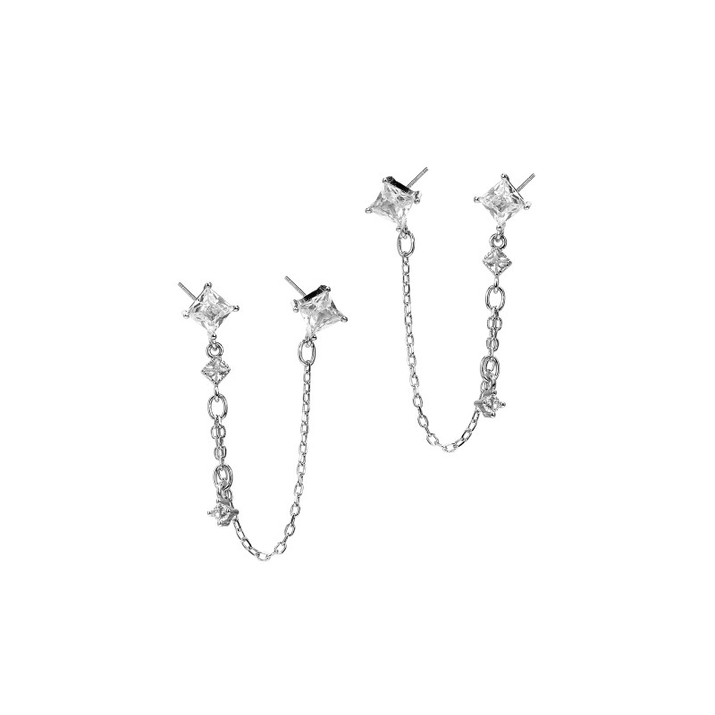 Srebrne kolczyki 925 Cyrkoniowy Kryształ