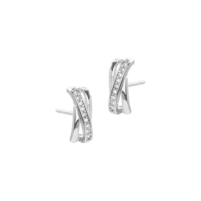 Srebrne kolczyki 925 cyrkoniowa belka sztyft
