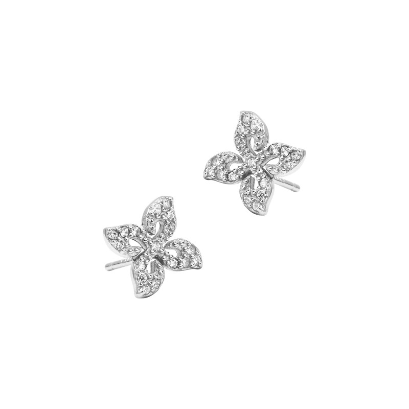 Srebrne kolczyki 925 Sparkling Flower