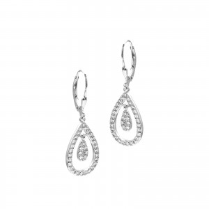 Srebrne kolczyki 925 Silvery Double Drop