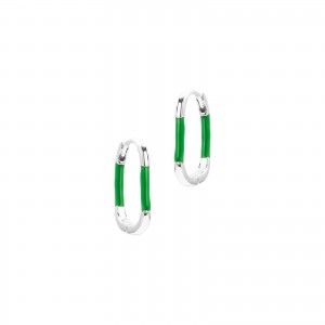 Srebrne kolczyki 925 Basic Green