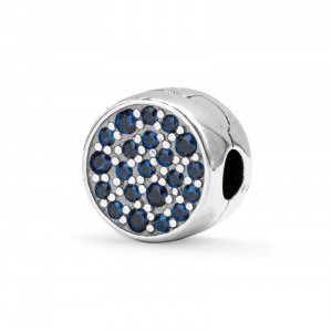 Srebrna zawieszka 925 Świetlisty Krąg Navy  charms