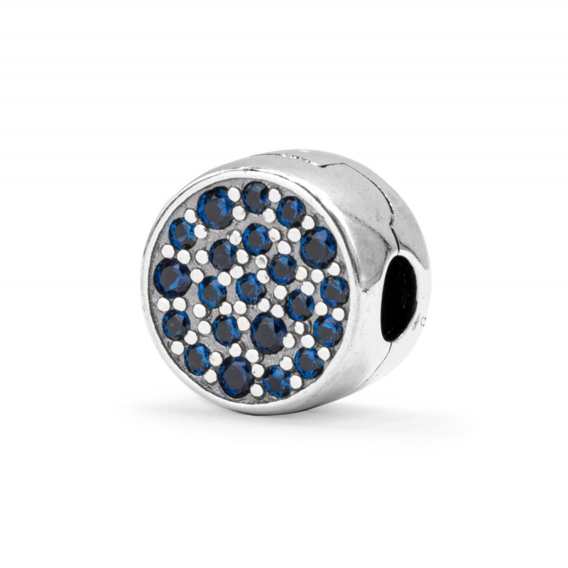 Srebrna zawieszka 925 Świetlisty Krąg Navy  charms