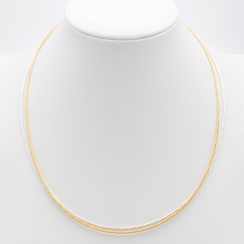 Srebrny pozłacany naszyjnik silver gold