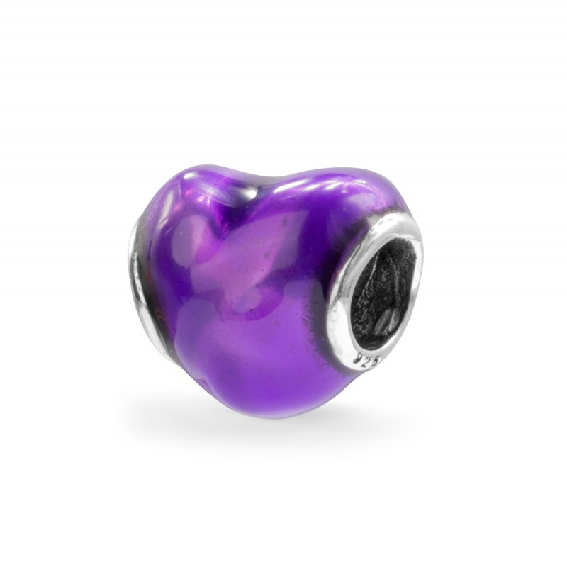 Srebrna zawieszka 925 Metalizowane Serce charms