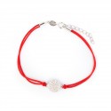 Srebrna bransoletka 925 Drzewko Szczęścia II Czerwony Sznurek