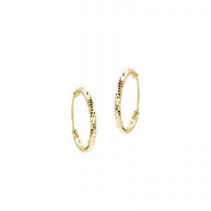 Pozłacane zdobione kolczyki Koła 20 mm