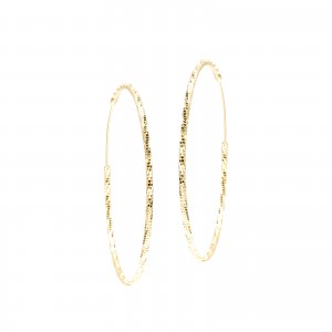 Pozłacane zdobione kolczyki Koła 60 mm