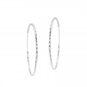 Srebrne zdobione kolczyki Koła 60 mm