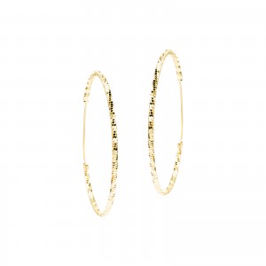 Pozłacane zdobione kolczyki Koła 55 mm