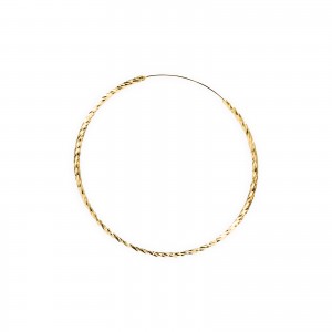 Pozłacane diamentowane kolczyki Koła 60 mm