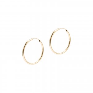 Złote kolczyki 585 Kreolki koła flexi 22 mm