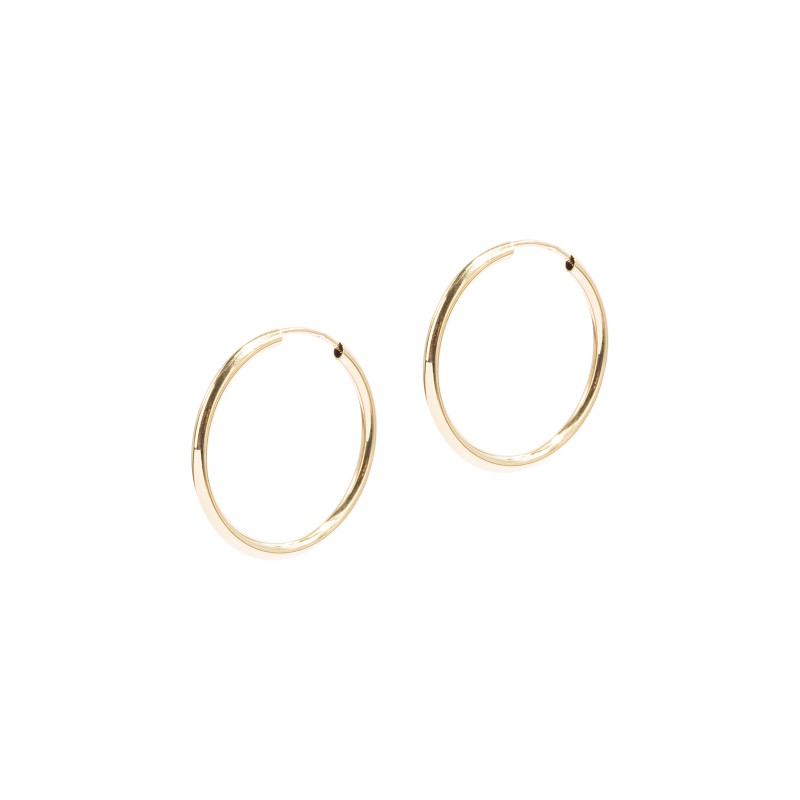 Złote kolczyki 585 Kreolki koła flexi 22 mm