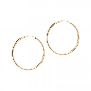 Złote kolczyki 585 Kreolki koła 30mm