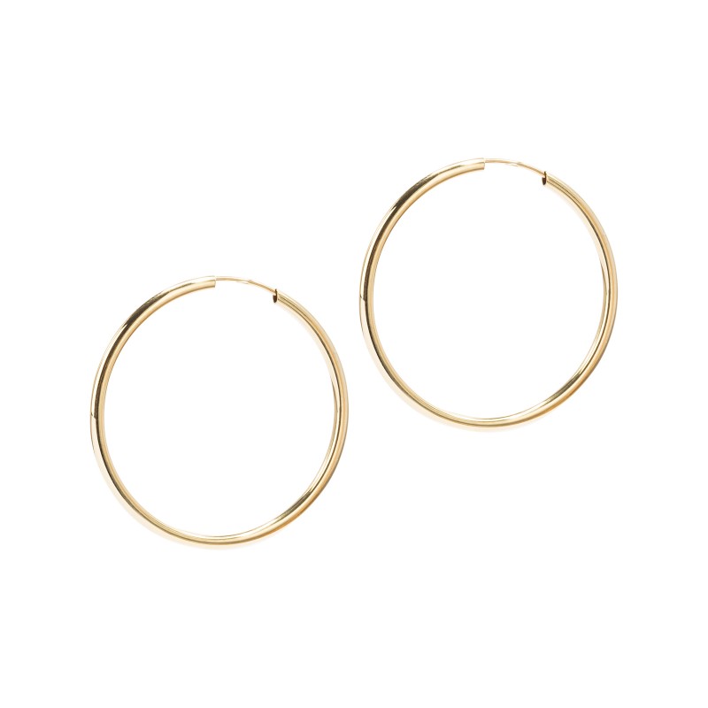 Złote kolczyki 585 Kreolki koła 30mm